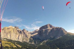 Paragliding Dolomieten trektocht