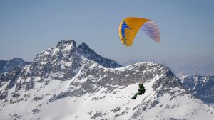 winter paragliden Dolomieten